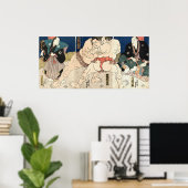 相 撲, 国 Smou worsteling, Kunisada Poster (Thuiskantoor)