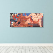 相 撲, 国 Sumo Wrestling, Kuniyoshi, Ukiyo-e Canvas Afdruk (Insitu (Houten vloer))