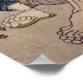 相 撲, 国 Sumo Wrestling, Kuniyoshi, Ukiyo-e Poster (Hoek)