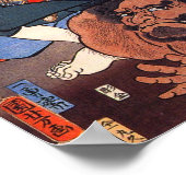 相 撲, 歌 国 芳 Sumo worstling, Kuniyoshi Poster (Hoek)