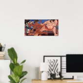 相 撲, 歌 国 芳 Sumo worstling, Kuniyoshi Poster (Thuiskantoor)