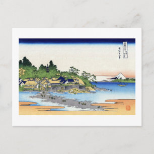 相 江 島, 北 Uitzicht Mt. Fuji uit Enoshima, Hokusai Briefkaart