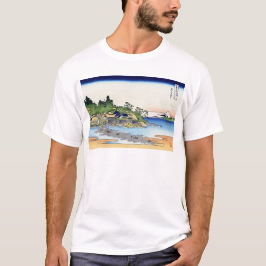相 江 島, 北 Uitzicht Mt. Fuji uit Enoshima, Hokusai T-shirt (Voorkant)