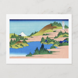 相 箱 湖 水, 北 Uitzicht Mt. Fuji uit Hakone, Hokusai Briefkaart