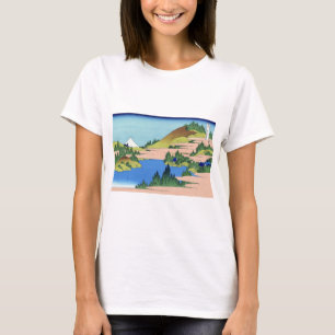 相 箱 湖 水, 北 Uitzicht Mt. Fuji uit Hakone, Hokusai T-shirt