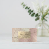 真 珠セよBのう8888888888888nogなピア色の金ゴールドホイルの植物の敏感上がりました名 Visitekaartje (Staand voorkant)