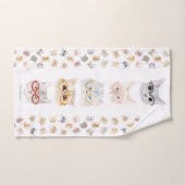眼鏡猫(cat with glasses/gato com óculos) bad handdoek (Handdoek)