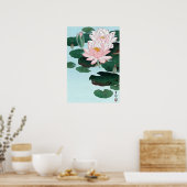 睡 蓮, 古 Water Lily, Koson, Ukiyo-e Poster (Keuken)