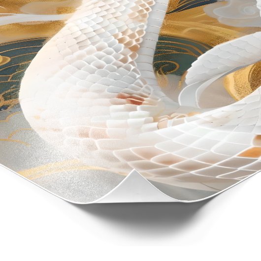 神聖なる白蛇 FOTO AFDRUK (Hoek)