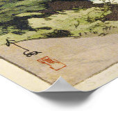 神 橋, Sacred Bridge, Hiroshi Yoshida, Woodcut Poster (Hoek)