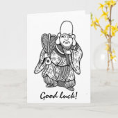 福 禄 寿 Fukurokuju geluft met de oorspronkelijke tek Kaart (Gele Bloem)