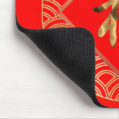 福 Fu Character Red en Gold Chinees nieuwjaar Muismat (Hoek)