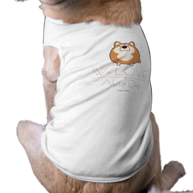 秋田犬 "あきたま(レッド)" SHIRT (Achterkant)