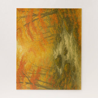秋色に染まる奥入瀬渓流/Oirase Gorge Adorned in Autumn Colors Legpuzzel