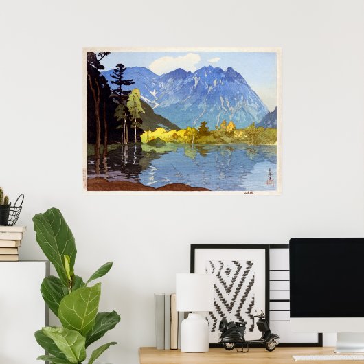 穂 岳, Mount Hotaka, Hiroshi Yoshida, Woodcut Poster (Thuiskantoor)