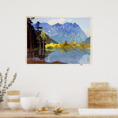 穂 岳, Mount Hotaka, Hiroshi Yoshida, Woodcut Poster (Keuken)