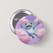 空飛ぶカエル RONDE BUTTON 5,7 CM (Voorkant /achterkant)