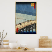 突 然 雨, 広 sudden Rain, Hiroshige Poster (Keuken)