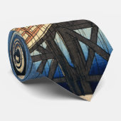 突 然 雨, 広 sudden Rain, Hiroshige Stropdas (Opgerold)