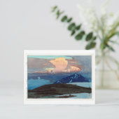 立 五 ヶ 原, Tateyama Goshikigahara, Yoshida, Woodcut Briefkaart (Staand voorkant)