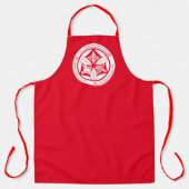 竹の丸に三羽雀 エプロン SCHORT (Voorkant)