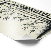 竹林 水墨画 - bamboo foto afdruk (Hoek)