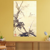 竹 に 鳥, 其 Bird en Bamboo, Kiitsu, Japan Art Canvas Afdruk (Insitu (Woonkamer))