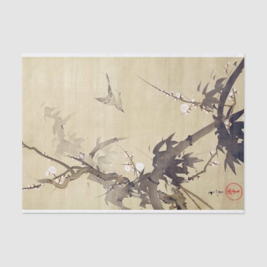 竹 に 鳥, 其 Bird en Bamboo, Kiitsu, Japan Art Tissuepapier (Voorkant)