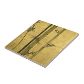 竹 図, 光 琳 Bamboo, Ogata Kōrin, Sumi-e Tegeltje (Zijkant)