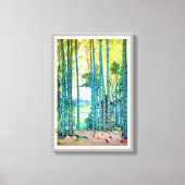 竹 林, Bamboe grove, Hiroshi Yoshida, Woodcut Canvas Afdruk (Voorkant)