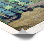 竹 林, Bamboe grove, Hiroshi Yoshida, Woodcut Poster (Hoek)