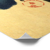 竹 雀, 広 Bamboe en Sparrow, Hiroshige, Ukiyo-e Poster (Hoek)