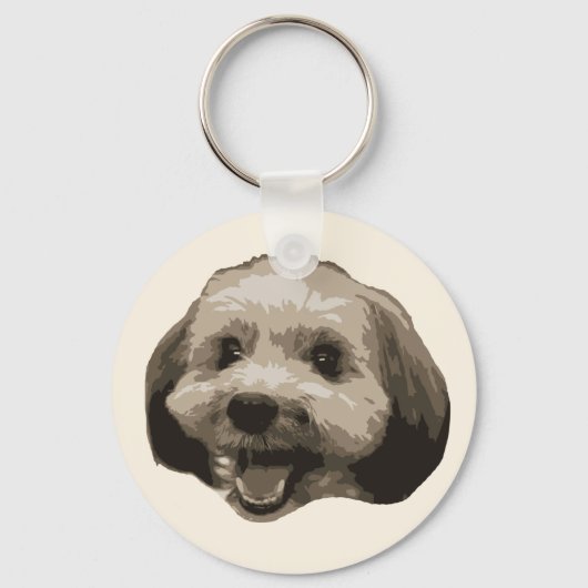 笑 顔 の 犬 キ  onder の sleutelhanger (Voorkant)