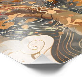 紅葉と黄金に包まれた虎／A tiger in gold and autumn. Foto Afdruk (Hoek)