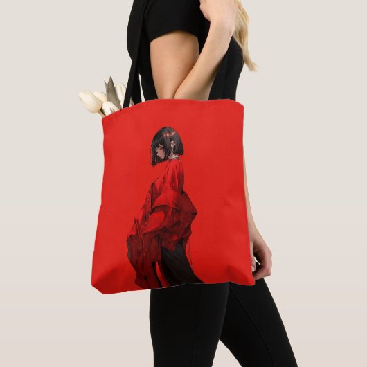 紅 リバーシブル・トートバッグ | 東京娘 GenerativeAI Bag Tote Bag (Dichtbij)