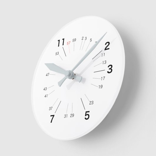 素数しか必要としない人のための壁時計 RONDE KLOK (Hoek)