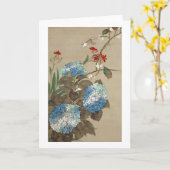 紫陽花, 抱一 Hydrangea hortensia, Hōitsu Kaart (Gele Bloem)