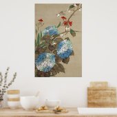 紫 陽 ン ボ, ト Hydrangea en Dragonfly, Hōitsu Poster (Keuken)