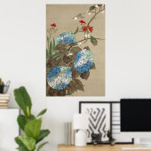紫 陽 ン ボ, ト Hydrangea en Dragonfly, Hōitsu Poster (Thuiskantoor)