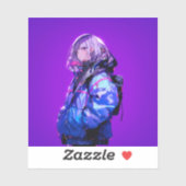 紫/Purple Seal | 東京娘 GenerartiveAI Sticker (Vel)