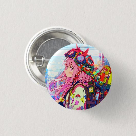 缶バッジ｜VACHABORG グッズ「トレジャーバックパッカー」 RONDE BUTTON 3,2 CM (Voorkant /achterkant)