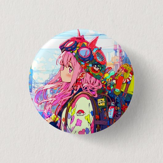 缶バッジ|VACHABORG グッズ「トレジャーバックパッカー」 RONDE BUTTON 3,2 CM (Voorkant)