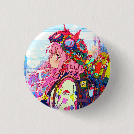 缶バッジ｜VACHABORG グッズ「トレジャーバックパッカー」 RONDE BUTTON 3,2 CM