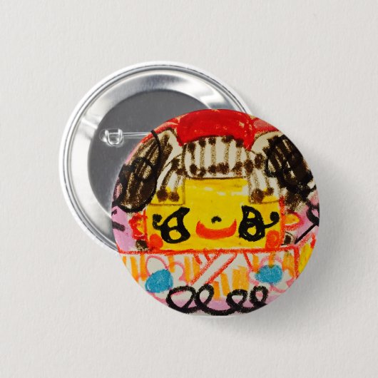 缶 バ ジ 着 物  ) RONDE BUTTON 5,7 CM (Voorkant /achterkant)