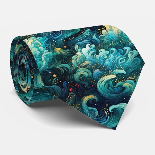 美しい和風の雲浮世絵 STROPDAS (Opgerold)