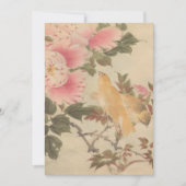 美しい花と鳥の絵　ビンテージアート　日本画 KAART (Voorkant)