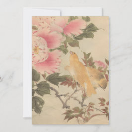 美しい花と鳥の絵　ビンテージアート　日本画 KAART