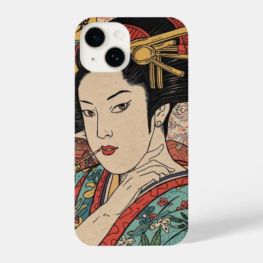美人画・アバンギャルド江戸絵巻 iPhone HOESJE (Achterkant)