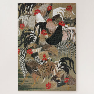 群鶏図, 若冲 Kudde van Hanen, Jakuchū, Japanse Kunst Legpuzzel