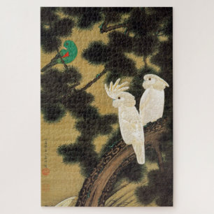 老 鵡 図, 若 Pine-tree & Parrot, Jakuchu Legpuzzel